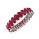 4 - Amelia 5x3 mm Oval Shape Ruby Side Gallery Work Eternity Band 