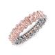 4 - Amelia 5x3 mm Oval Shape Morganite Side Gallery Work Eternity Band 