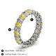 4 - Amelia 5x3 mm Oval Shape Yellow Sapphire and Diamond Side Gallery Work Eternity Band 
