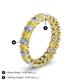 4 - Amelia 5x3 mm Oval Shape Yellow Sapphire and Diamond Side Gallery Work Eternity Band 