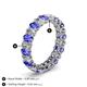 4 - Amelia 5x3 mm Oval Shape Tanzanite and Diamond Side Gallery Work Eternity Band 