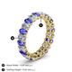 4 - Amelia 5x3 mm Oval Shape Tanzanite and Diamond Side Gallery Work Eternity Band 