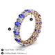 4 - Amelia 5x3 mm Oval Shape Tanzanite and Diamond Side Gallery Work Eternity Band 