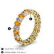 4 - Amelia 5x3 mm Oval Shape Citrine and Diamond Side Gallery Work Eternity Band 