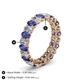 4 - Amelia 5x3 mm Oval Shape Iolite and Diamond Side Gallery Work Eternity Band 