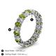 4 - Amelia 5x3 mm Oval Shape Peridot and Diamond Side Gallery Work Eternity Band 