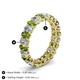 4 - Amelia 5x3 mm Oval Shape Peridot and Diamond Side Gallery Work Eternity Band 