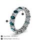 4 - Amelia 5x3 mm Oval Shape London Blue Topaz and Diamond Side Gallery Work Eternity Band 