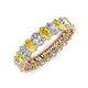 3 - Amelia 5x3 mm Oval Shape Yellow Sapphire and Lab Grown Diamond Side Gallery Work Eternity Band 