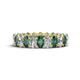 1 - Amelia 5x3 mm Oval Shape Lab Created Alexandrite and Lab Grown Diamond Side Gallery Work Eternity Band 