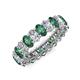 3 - Amelia 5x3 mm Oval Shape Lab Created Alexandrite and Lab Grown Diamond Side Gallery Work Eternity Band 
