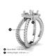 4 - Austyn Desire Round Shape Semi Mount Twisted Rope Cross Split Shank Halo Engagement Ring 
