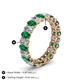 4 - Amelia 5x3 mm Oval Shape Emerald and Lab Grown Diamond Side Gallery Work Eternity Band 