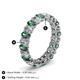 4 - Amelia 5x3 mm Oval Shape Lab Created Alexandrite and Lab Grown Diamond Side Gallery Work Eternity Band 