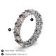 4 - Amelia 5x3 mm Oval Shape Smoky Quartz and Lab Grown Diamond Side Gallery Work Eternity Band 