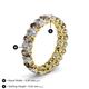 4 - Amelia 5x3 mm Oval Shape Smoky Quartz and Lab Grown Diamond Side Gallery Work Eternity Band 