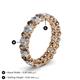 4 - Amelia 5x3 mm Oval Shape Smoky Quartz and Lab Grown Diamond Side Gallery Work Eternity Band 