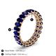 5 - Amelia 5x3 mm Oval Shape Blue Sapphire Side Gallery Work Eternity Band 