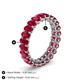 5 - Amelia 5x3 mm Oval Shape Ruby Side Gallery Work Eternity Band 