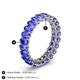 5 - Amelia 5x3 mm Oval Shape Tanzanite Side Gallery Work Eternity Band 