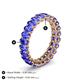 5 - Amelia 5x3 mm Oval Shape Tanzanite Side Gallery Work Eternity Band 