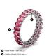 5 - Amelia 5x3 mm Oval Shape Pink Tourmaline Side Gallery Work Eternity Band 