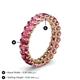 5 - Amelia 5x3 mm Oval Shape Pink Tourmaline Side Gallery Work Eternity Band 