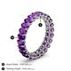 5 - Amelia 5x3 mm Oval Shape Amethyst Side Gallery Work Eternity Band 