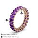 5 - Amelia 5x3 mm Oval Shape Amethyst Side Gallery Work Eternity Band 