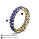5 - Amelia 5x3 mm Oval Shape Iolite Side Gallery Work Eternity Band 