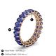 5 - Amelia 5x3 mm Oval Shape Iolite Side Gallery Work Eternity Band 