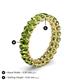 5 - Amelia 5x3 mm Oval Shape Peridot Side Gallery Work Eternity Band 