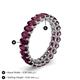 5 - Amelia 5x3 mm Oval Shape Rhodolite Garnet Side Gallery Work Eternity Band 