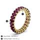 5 - Amelia 5x3 mm Oval Shape Rhodolite Garnet Side Gallery Work Eternity Band 