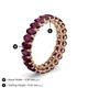 5 - Amelia 5x3 mm Oval Shape Rhodolite Garnet Side Gallery Work Eternity Band 
