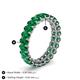 5 - Amelia 5x3 mm Oval Shape Emerald Side Gallery Work Eternity Band 