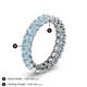 5 - Amelia 5x3 mm Oval Shape Aquamarine Side Gallery Work Eternity Band 