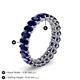 5 - Amelia 5x3 mm Oval Shape Blue Sapphire Side Gallery Work Eternity Band 