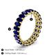 5 - Amelia 5x3 mm Oval Shape Blue Sapphire Side Gallery Work Eternity Band 