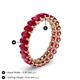 5 - Amelia 5x3 mm Oval Shape Ruby Side Gallery Work Eternity Band 