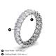5 - Amelia 5x3 mm Oval Shape White Sapphire Side Gallery Work Eternity Band 