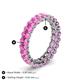 5 - Amelia 5x3 mm Oval Shape Pink Sapphire Side Gallery Work Eternity Band 