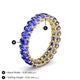 5 - Amelia 5x3 mm Oval Shape Tanzanite Side Gallery Work Eternity Band 