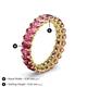 5 - Amelia 5x3 mm Oval Shape Pink Tourmaline Side Gallery Work Eternity Band 