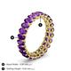 5 - Amelia 5x3 mm Oval Shape Amethyst Side Gallery Work Eternity Band 