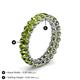 5 - Amelia 5x3 mm Oval Shape Peridot Side Gallery Work Eternity Band 