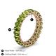 5 - Amelia 5x3 mm Oval Shape Peridot Side Gallery Work Eternity Band 