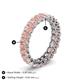 5 - Amelia 5x3 mm Oval Shape Morganite Side Gallery Work Eternity Band 
