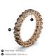 5 - Amelia 5x3 mm Oval Shape Smoky Quartz Side Gallery Work Eternity Band 
