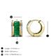 3 - Eliana Iris Baguette Shape Emerald and Round Diamond Channel Set Hoop Earrings 